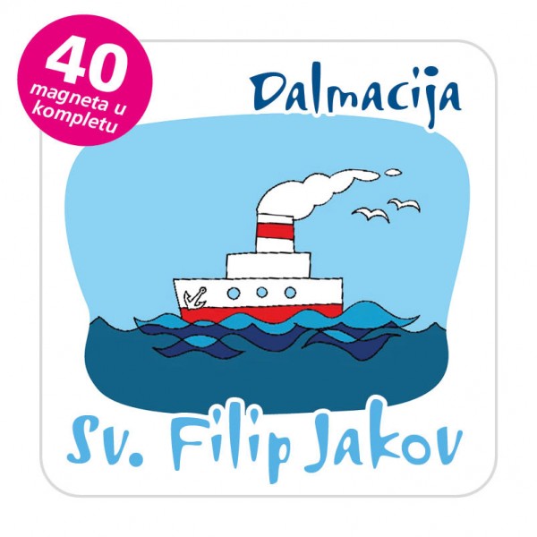Magneti brod EKO C 28 W Komplet 40 ili 20 kom  Sv. FIlip Jakov