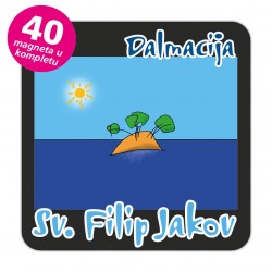 Magneti otočić EKO C 30 B Komplet 40 ili 20 kom  Sv. FIlip Jakov