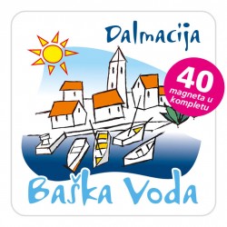 Magneti gradić EKO C 01 W Baška Voda komplet 40 ili 20 kom