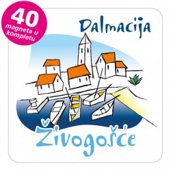 Magneti gradić EKO C 02 W Živogošće komplet 40 ili 20 kom