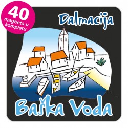 Magneti gradić EKO C 02 B Baška Voda komplet 40 ili 20 kom