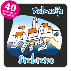 Magneti gradić EKO C 02 B Srebreno komplet 40 ili 20 kom