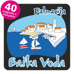 Magneti gradić EKO C 04 B Baška Voda komplet 40 ili 20 kom