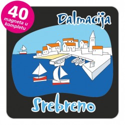 Magneti gradić EKO C 04 B Srebreno komplet 40 ili 20 kom