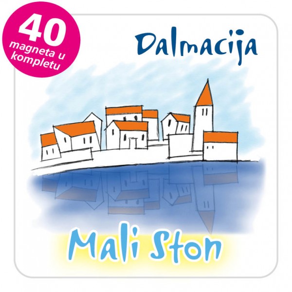 Magneti gradić EKO C 05 W Mali Ston komplet 40 ili 20 kom
