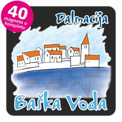 Magneti gradić EKO C 05 B Baška Voda komplet 40 ili 20 kom