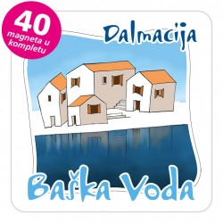 Magneti gradić EKO C 07 W Baška Voda komplet 40 ili 20 kom