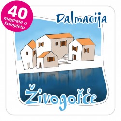 Magneti gradić EKO C 07 W Živogošće komplet 40 ili 20 kom